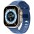 Apple Watch 4-6, SE, SE (2022) (42 / 44 mm) / Watch 7-9 (45 mm) / Watch 10 (46 mm) / Watch Ultra 1-2 (49 mm), szilikon pótszíj, állítható, TP IconBand Line, kék