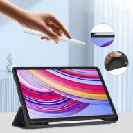   Xiaomi Redmi Pad Pro (12.1) / Redmi Pad Pro 5G (12.1), mappa tok, közepesen ütésálló, érintőceruza tartó, érintőceruza nélkül, Trifold, TP SC Pen Holder, fekete