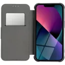 Samsung Galaxy S25 Ultra SM-S938, Oldalra nyíló tok, légpárnás sarok, bőrhatású, karbon minta, Razor Book, zöld