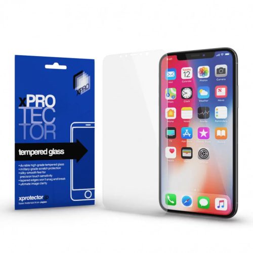 Apple iPhone X / XS / 11 Pro, Kijelzővédő fólia, ütésálló fólia (az íves részre NEM hajlik rá!), Tempered Glass (edzett üveg), 0.33, Xprotector, Clear