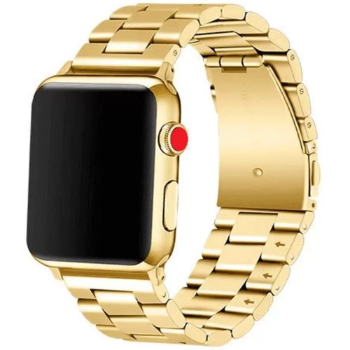 Apple Watch 4-6, SE, SE (2022) (42 / 44 mm) / Watch 7-9 (45 mm) / Watch Ultra 1-2 (49 mm), fém pótszíj, rozsdamentes acél, vastag, Xprotector, arany