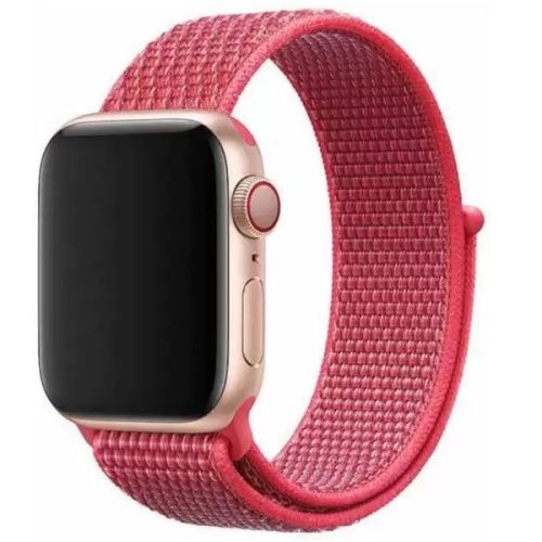 Apple Watch 4-6, SE, SE (2022) (38 / 40 mm) / Watch 7-9 (41 mm), textíl pótszíj, tépőzáras, állítható, Xprotector, pink