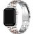 Apple Watch 4-6, SE, SE (2022) (38 / 40 mm) / Watch 7-9 (41 mm), fém pótszíj, rozsdamentes acél, két színű, Xprotector, ezüst/vörösarany