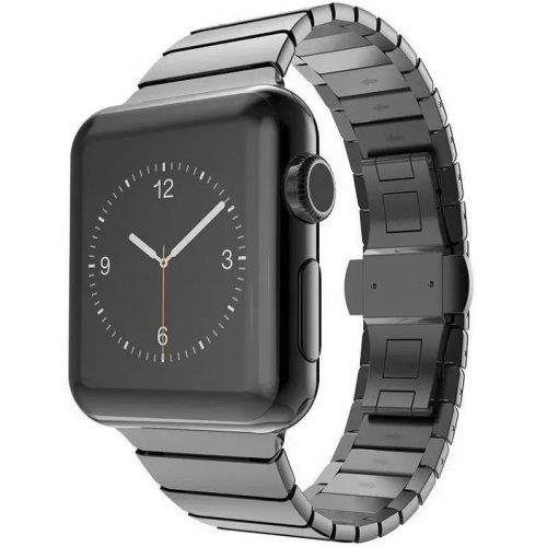 Apple Watch 4-6, SE, SE (2022) (38 / 40 mm) / Watch 7-9 (41 mm), fém pótszíj, rozsdamentes acél, széles és vékony szemű, Xprotector, fekete