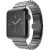 Apple Watch 4-6, SE, SE (2022) (42 / 44 mm) / Watch 7-9 (45 mm) / Watch Ultra 1-2 (49 mm), fém pótszíj, rozsdamentes acél, széles és vékony szemű, Xprotector, fekete