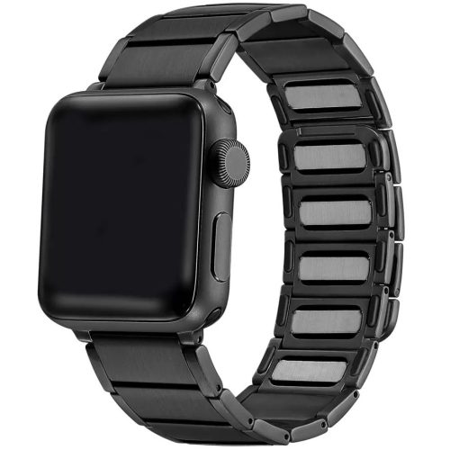 Apple Watch 4-6, SE, SE (2022) (42 / 44 mm) / Watch 7-9 (45 mm) / Watch Ultra 1-2 (49 mm), fém pótszíj, rozsdamentes acél, mágneses zár, Xprotector, fekete