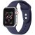 Apple Watch 4-6, SE, SE (2022) (38 / 40 mm) / Watch 7-9 (41 mm), szilikon pótszíj, állítható, két lyukas rögzítés, Xprotector, sötétkék