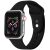 Apple Watch 4-6, SE, SE (2022) (42 / 44 mm) / Watch 7-9 (45 mm) / Watch Ultra 1-2 (49 mm), szilikon pótszíj, állítható, két lyukas rögzítés, Xprotector, fekete