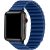 Apple Watch 4-6, SE, SE (2022) (38 / 40 mm) / Watch 7-9 (41 mm), szilikon pótszíj, mágneses zár, 3D minta, Xprotector, kék