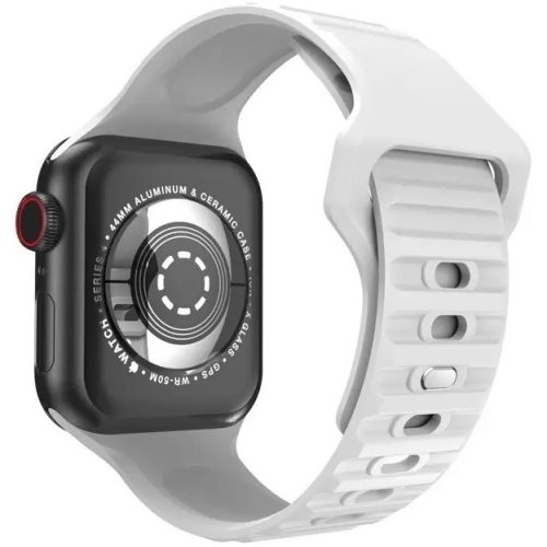 Apple Watch 4-6, SE, SE (2022) (38 / 40 mm) / Watch 7-9 (41 mm), szilikon pótszíj, állítható, sport, Xprotector, fehér