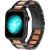 Apple Watch 4-6, SE, SE (2022) (42 / 44 mm) / Watch 7-9 (45 mm) / Watch Ultra 1-2 (49 mm), fém pótszíj, rozsdamentes acél, fa berakással, Xprotector, fekete/barna