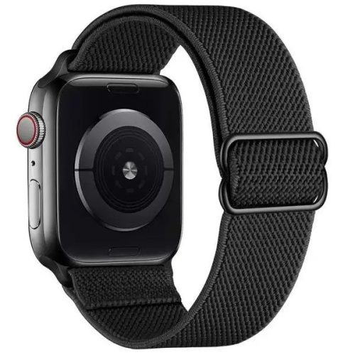 Apple Watch 4-6, SE, SE (2022) (38 / 40 mm) / Watch 7-9 (41 mm), textíl pótszíj, körpánt, Xprotector, fekete