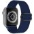 Apple Watch 4-6, SE, SE (2022) (38 / 40 mm) / Watch 7-9 (41 mm), textíl pótszíj, körpánt, Xprotector, sötétkék