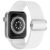 Apple Watch 4-6, SE, SE (2022) (38 / 40 mm) / Watch 7-9 (41 mm), textíl pótszíj, körpánt, Xprotector, fehér