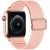 Apple Watch 4-6, SE, SE (2022) (38 / 40 mm) / Watch 7-9 (41 mm), textíl pótszíj, körpánt, Xprotector, rózsaszín