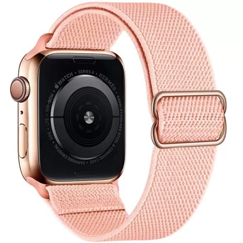 Apple Watch 4-6, SE, SE (2022) (42 / 44 mm) / Watch 7-9 (45 mm) / Watch Ultra 1-2 (49 mm), textíl pótszíj, körpánt, Xprotector, rózsaszín