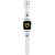 Apple Watch 4-6, SE, SE (2022) (38 / 40 mm) / Watch 7-9 (41 mm), szilikon pótszíj, állítható, napszemüveges lány és cica minta, Karl Lagerfeld 3D Choupette Head, fehér