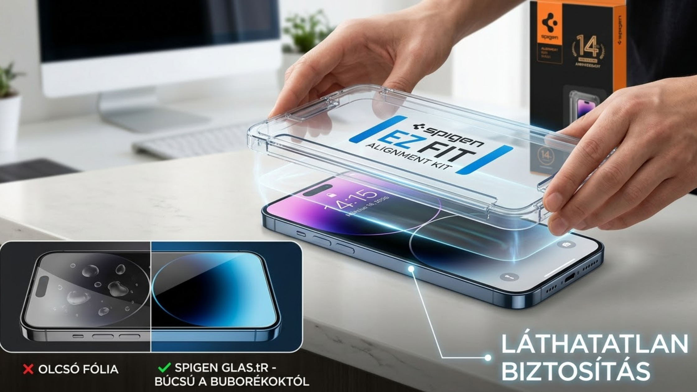 Búcsú a buborékoktól: Spigen Glas.tR kijelzővédő üvegfólia – a láthatatlan biztosítás
