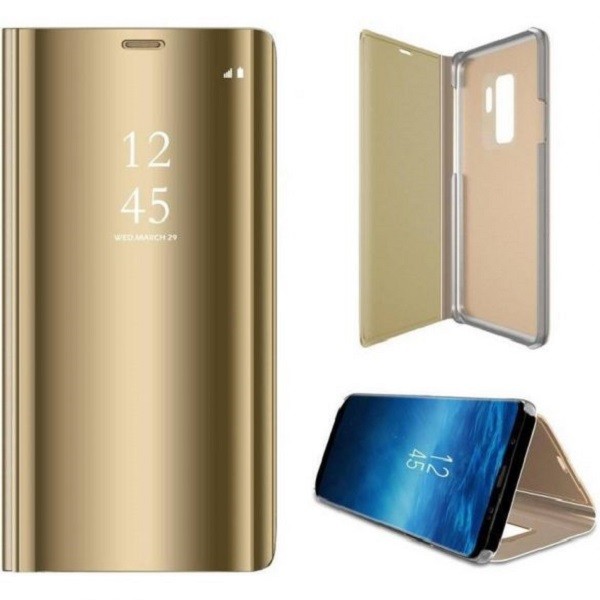 Huawei P40 Pro, Oldalra nyíló tok, hívás mutatóval, Smart View Cover, arany (utángyártott) termék 2. képe