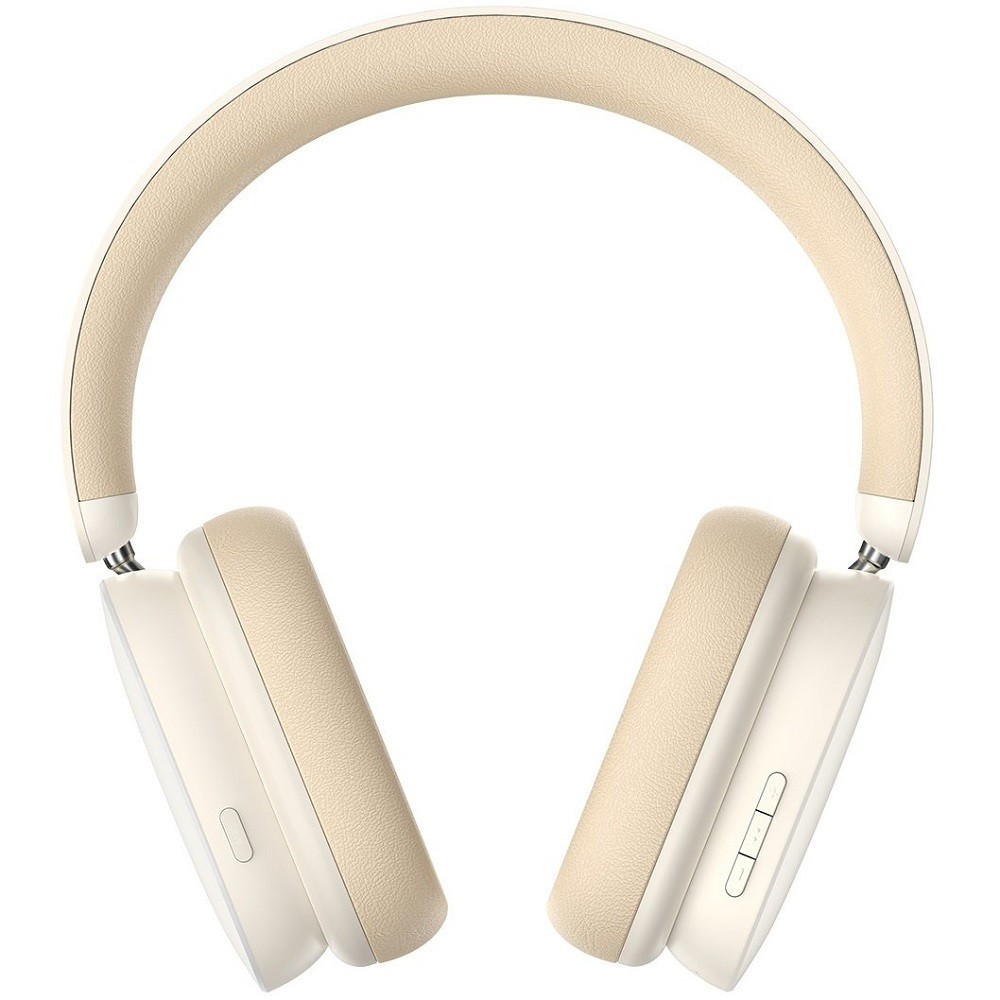Bluetooth sztereó fejhallgató, v5.2, mikrofon, funkció gomb, hangerő szabályzó, zajszűrővel, teleszkópos fejpánt, Baseus Bowie H1, fehér termék 2. képe