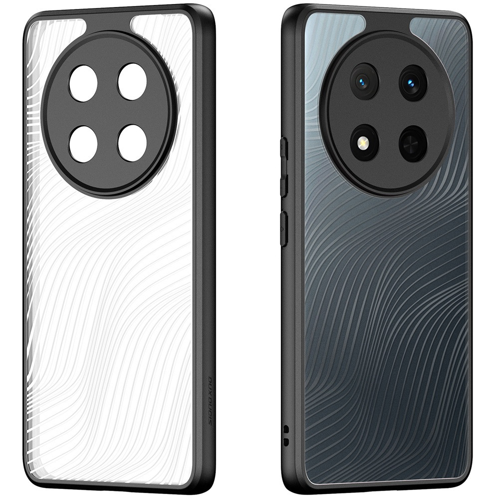 Huawei Honor Magic 7 Lite / X9c / X60 Pro, Műanyag hátlap védőtok + szilikon keret, hullám minta, Dux Ducis Aimo, áttetsző/fekete termék 2. képe