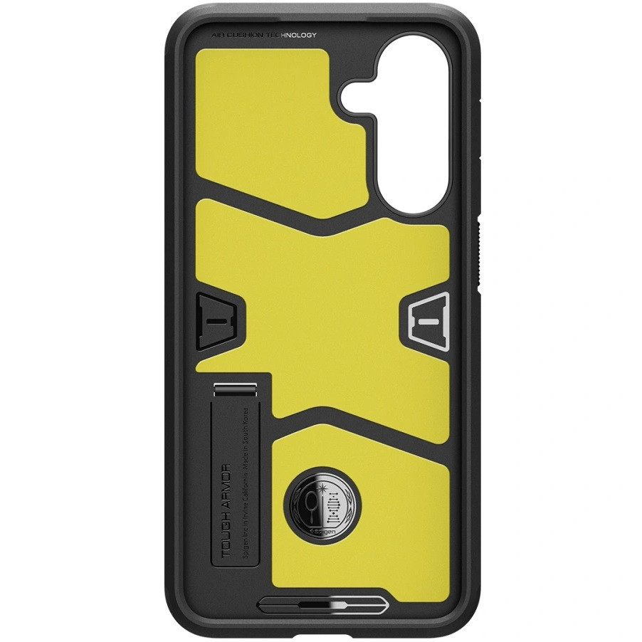 Samsung Galaxy A36 5G SM-A366B, Szilikon tok + műanyag hátlap, kitámasztóval, Spigen Tough Armor, fekete termék 2. képe