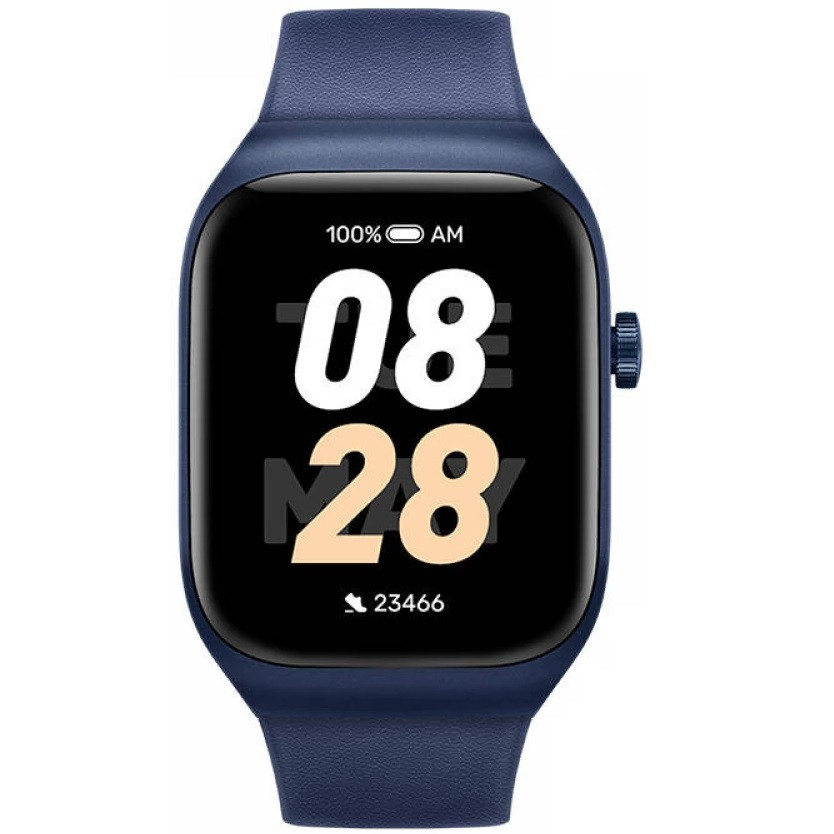 Bluetooth okosóra, szilikon szíj, fémház, v5.3, AMOLED kijelző, aktivitás és egészség mérő, vízálló, Mibro Watch T2, sötétkék, gyári termék 2. képe