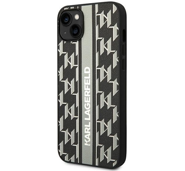 Karl Lagerfeld Monogram Stripe Apple iPhone 14 Plus hátlap tok, szürke termék 2. képe