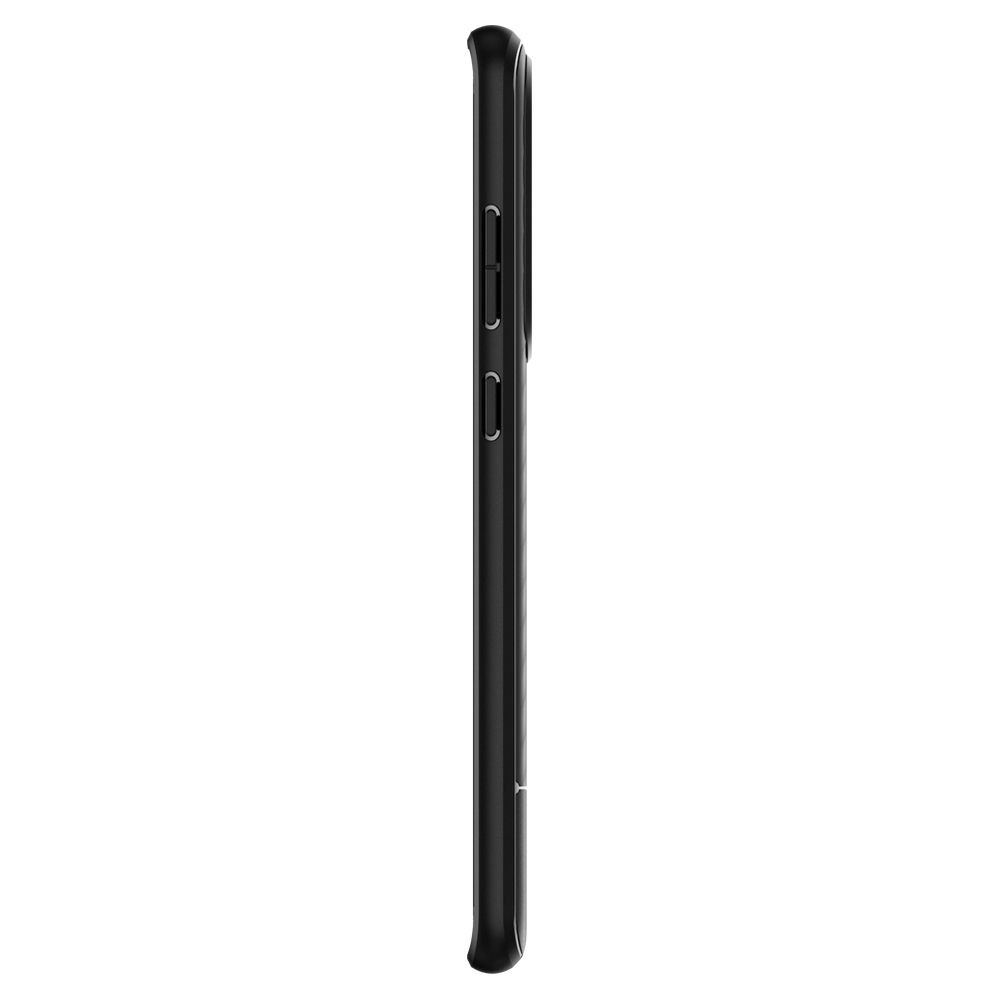 Apple iPhone 15 Plus, Szilikon tok, Spigen Core Armor, csíkos minta, fekete termék 2. képe