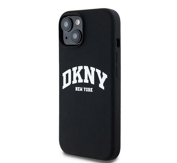 DKNY Liquid Silicone Arch Logo iPhone 15 MagSafe hátlap tok, fekete termék 2. képe