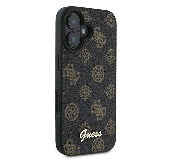 Guess Peony Script Apple iPhone 16 Plus MagSafe kompatibilis tok, fekete termék 2. képe