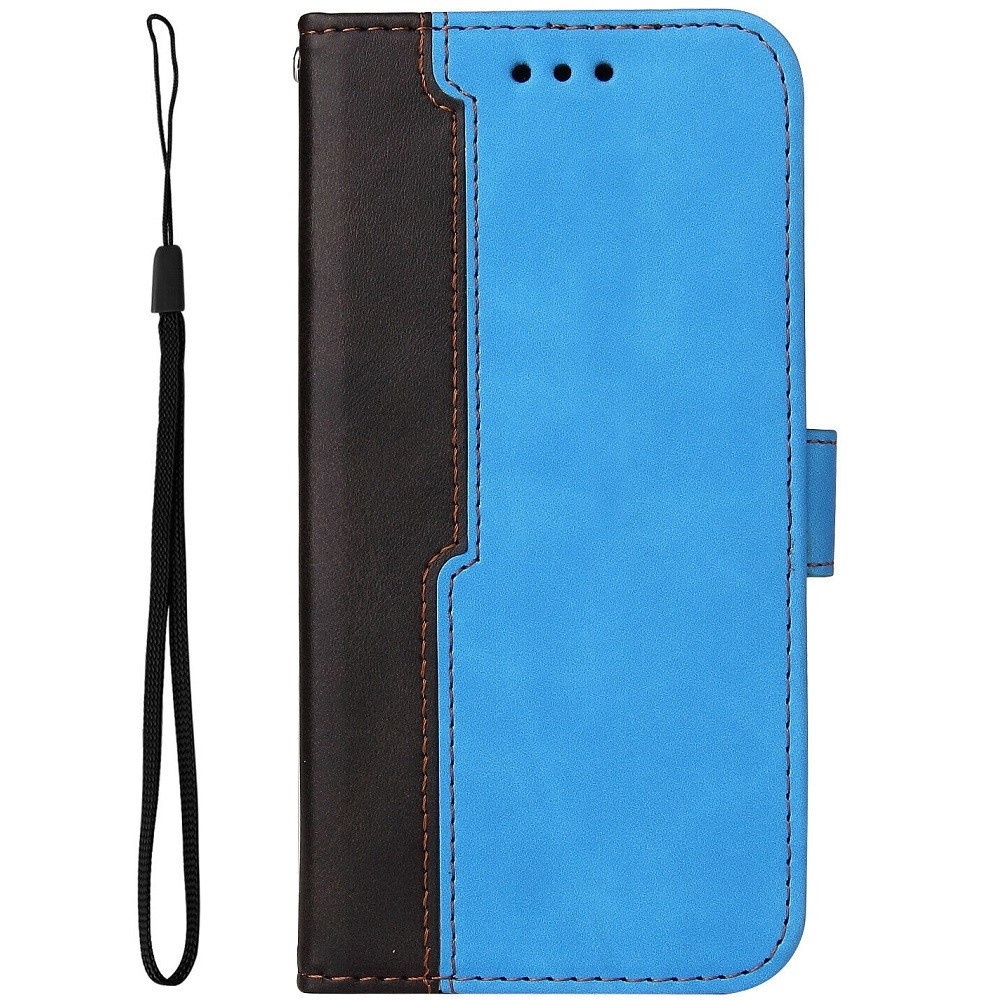 Xiaomi 14, Oldalra nyíló tok, stand, kártyatartóval, kézpánttal, Wooze Colour Wallet, kék termék 2. képe