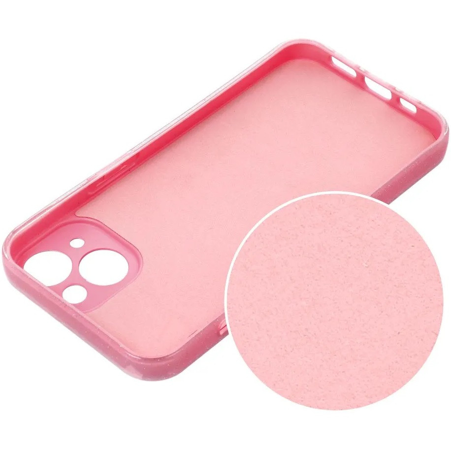 Apple iPhone 16, Szilikon tok, 2 mm vastag, csillogó hátlap, rózsaszín termék 2. képe