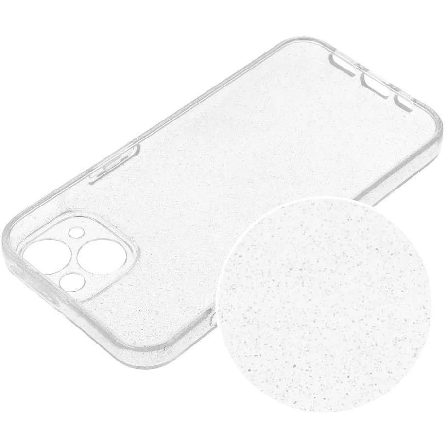 Apple iPhone 16 Pro, Szilikon tok, 2 mm vastag, csillogó hátlap, átlátszó termék 2. képe