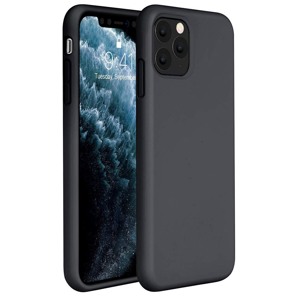 Apple iPhone 11 Pro, Szilikon tok, Wooze Liquid Silica Gel, fekete akciós termékkép 1