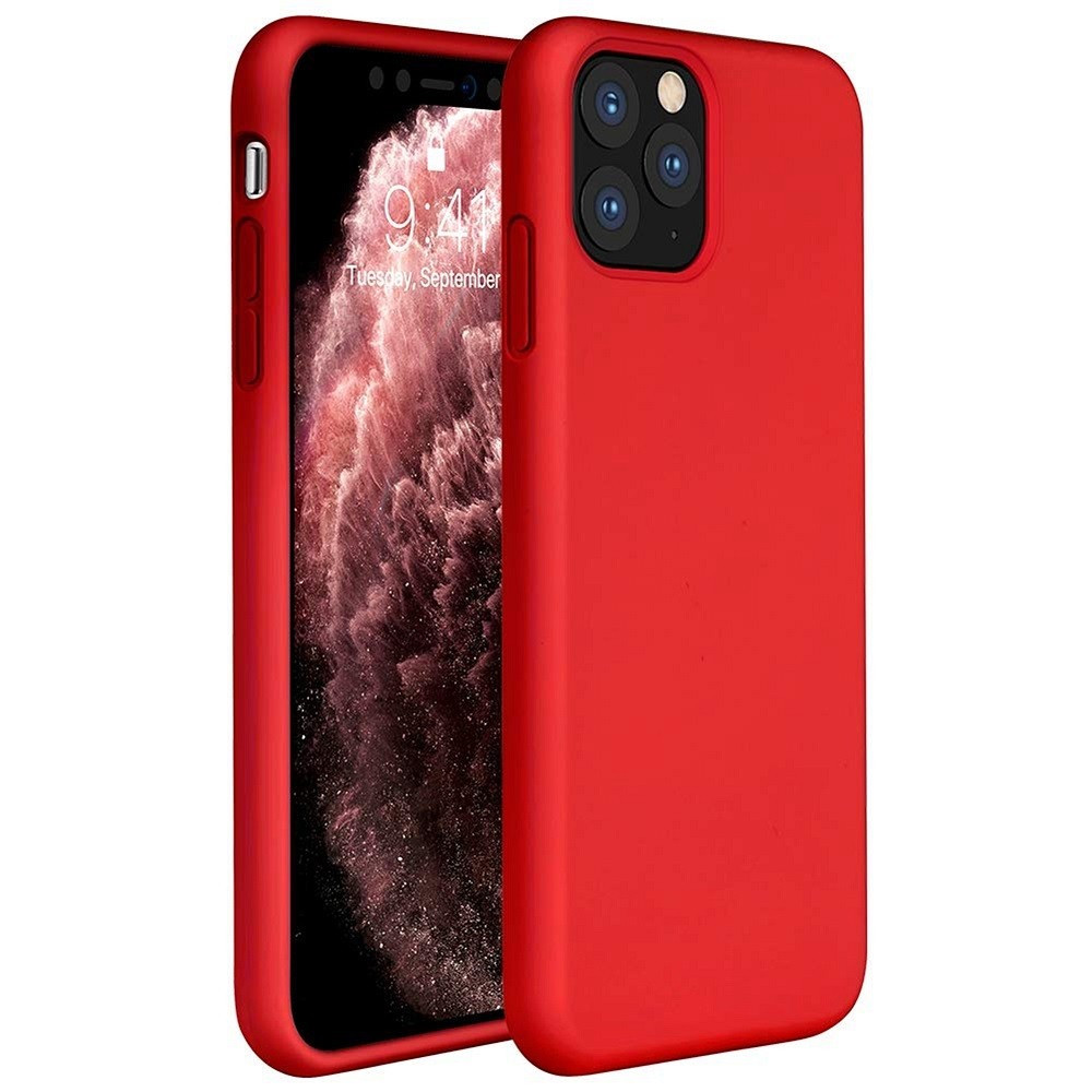 Xiaomi Redmi Note 9 5G, Szilikon tok, Wooze Liquid Silica Gel, piros akciós termékkép 1