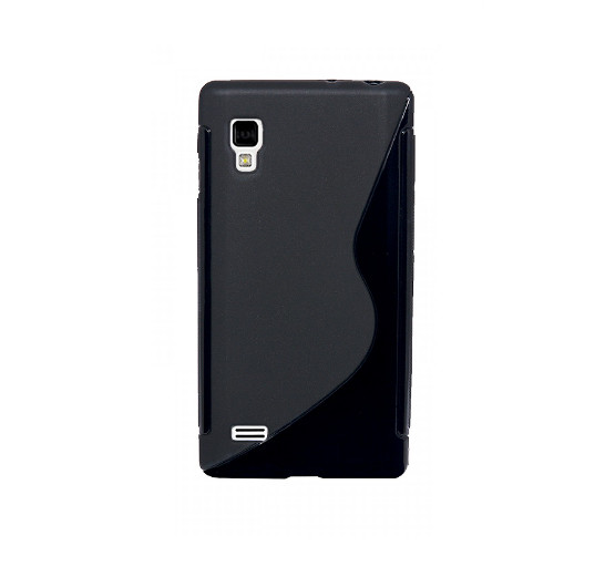 LG Optimus L9 II D605, TPU szilikon tok, S-Line, fekete akciós termékkép 1