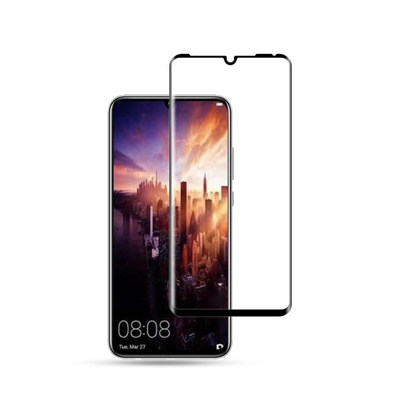 Huawei P30 Pro, Kijelzővédő fólia, ütésálló fólia (az íves részre is!), Tempered Glass (edzett üveg), fekete akciós termékkép 1