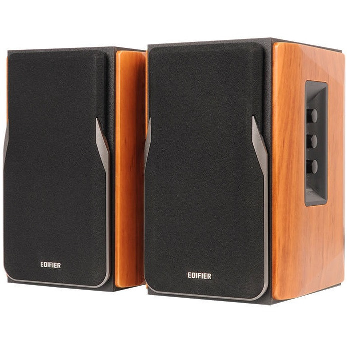 Hangszóró szett, Aktív, 2.0, 2 x 21W, Bluetooth, Optikai kimenet, Koaxiális csatlakozó, Line in, Edifier R1380DB, barna akciós termékkép 1