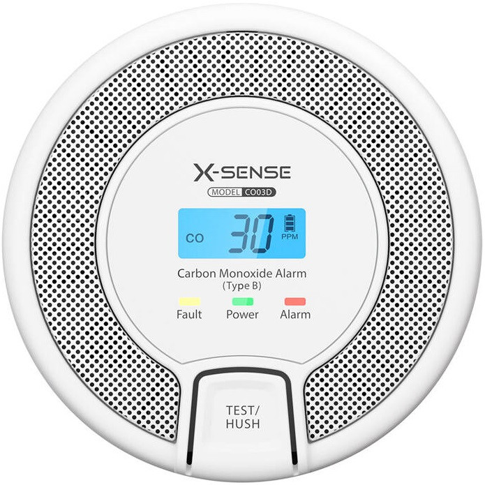 X-Sense CO03D szén-monoxid riasztó, LCD kijelzővel, fehér akciós termékkép 1
