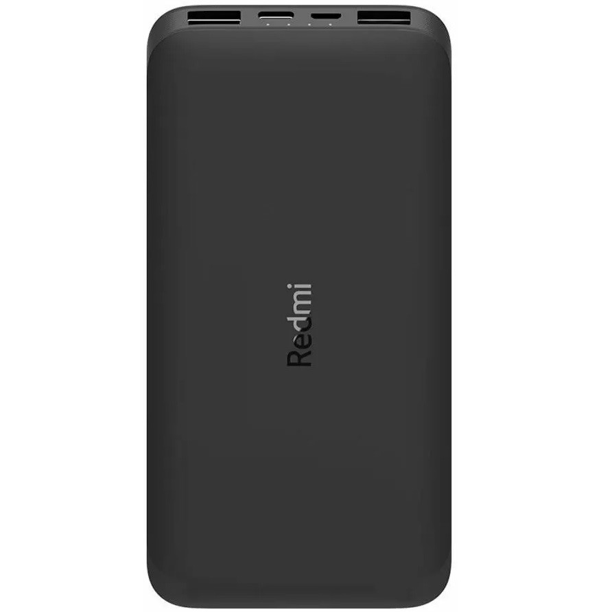 Külső akkumulátor, 10000 mAh, 12W, Okostelefonhoz és TabletPC-hez, 2 x USB aljzat, LED-es, gyorstöltés, Xiaomi Redmi Bank, fekete, gyári akciós termékkép 1