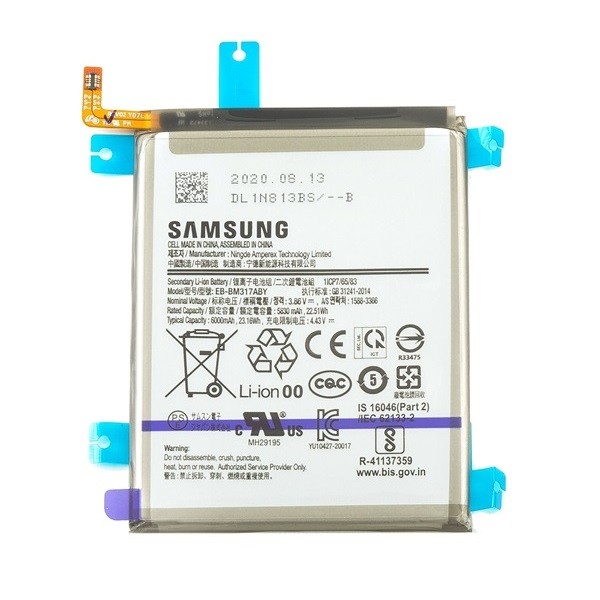 Samsung Galaxy M31s SM-M317F, Akkumulátor, 6000 mAh, Li-Ion, gyári akciós termékkép 1