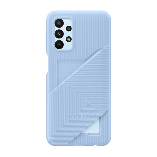 Samsung Galaxy A23 5G SM-A236U, Szilikon tok, kártyatartóval, világoskék, gyári akciós termékkép 1