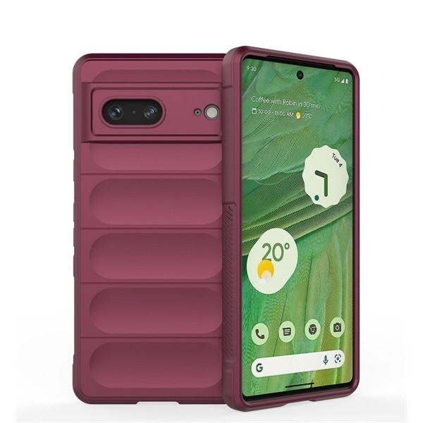 Google Pixel 7, Szilikon tok, közepesen ütésálló, 3D minta, bordó akciós termékkép 1