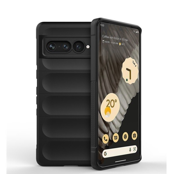 Google Pixel 7 Pro, Szilikon tok, közepesen ütésálló, 3D minta, fekete akciós termékkép 1