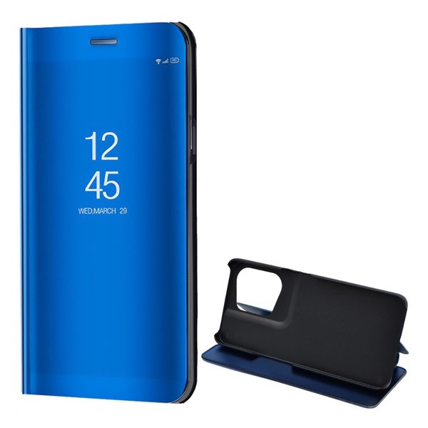 Oppo Reno8 Pro, Oldalra nyíló tok, hívás mutatóval, Smart View Cover, kék (utángyártott) akciós termékkép 1