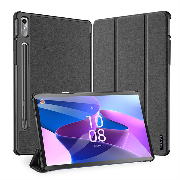 Lenovo Tab P11 Pro (11.2) (2. generáció) TB-132FU, mappa tok, Ceruza tartóval, Trifold, Dux Ducis Domo, fekete akciós termékkép 1