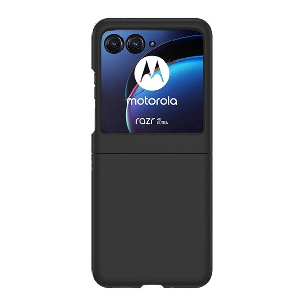 Motorola Razr 40 Ultra, Műanyag hátlap védőtok, fekete akciós termékkép 1