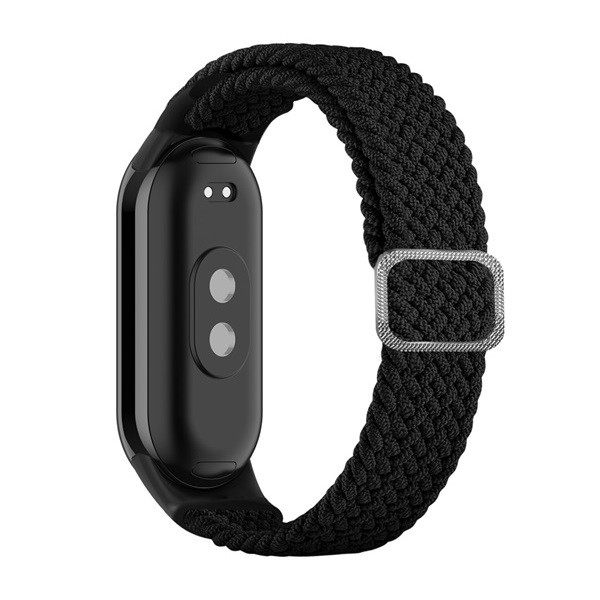Xiaomi Mi Smart Band 8, textíl pótszíj, állítható, szőtt stílusú, fekete akciós termékkép 1