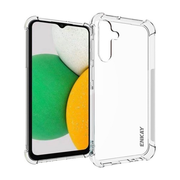 Samsung Galaxy A15 4G / A15 5G SM-A155F / A156B, Szilikon tok, közepesen ütésálló, légpárnás sarok, Enkay, átlátszó akciós termékkép 1